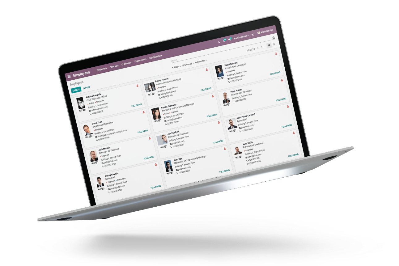 Odoo Employee Laptop